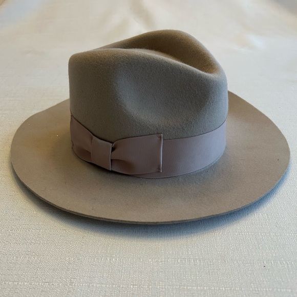 NWT Morgan & Taylor 100% Australian Wool Beige Hat with Wide Trim Headband - Picture 3 of 15